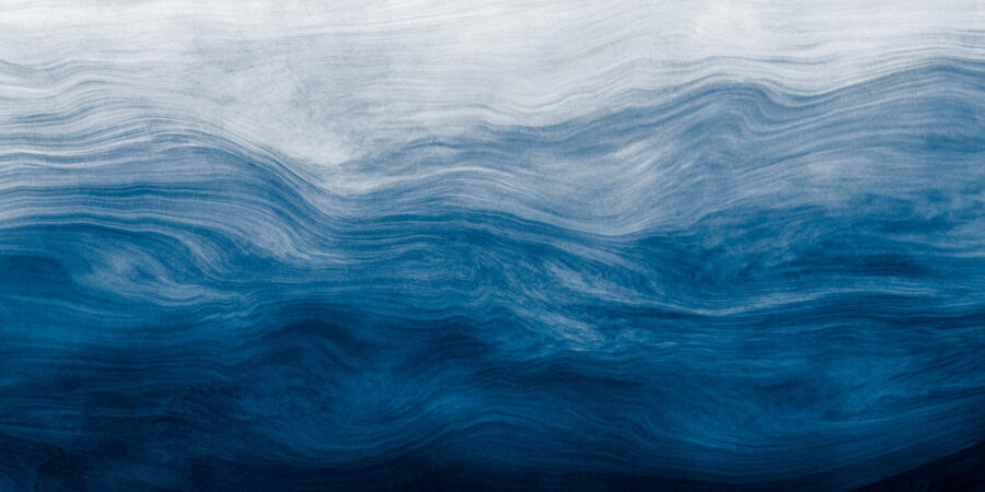 Eine blau-weiße Welle