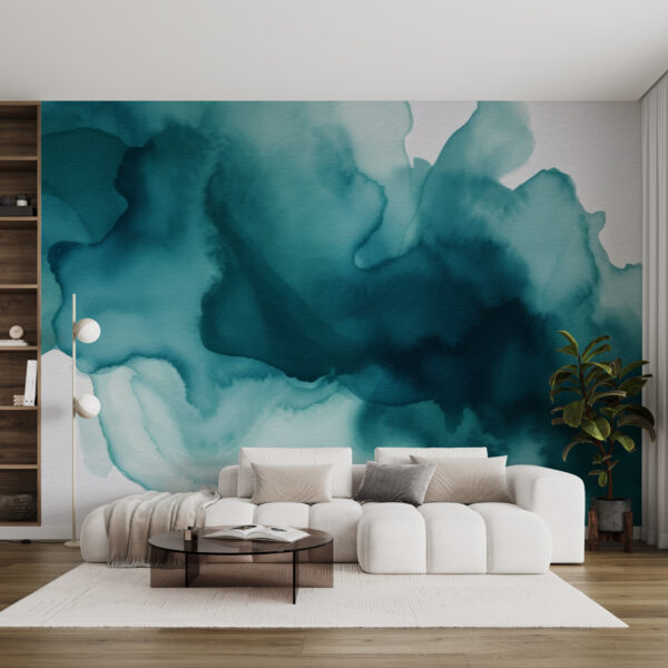 Ein blaues und grünes Aquarell Ein blaues und grünes Aquarell