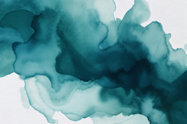 Ein blaues und grünes Aquarell Ein blaues und grünes Aquarell