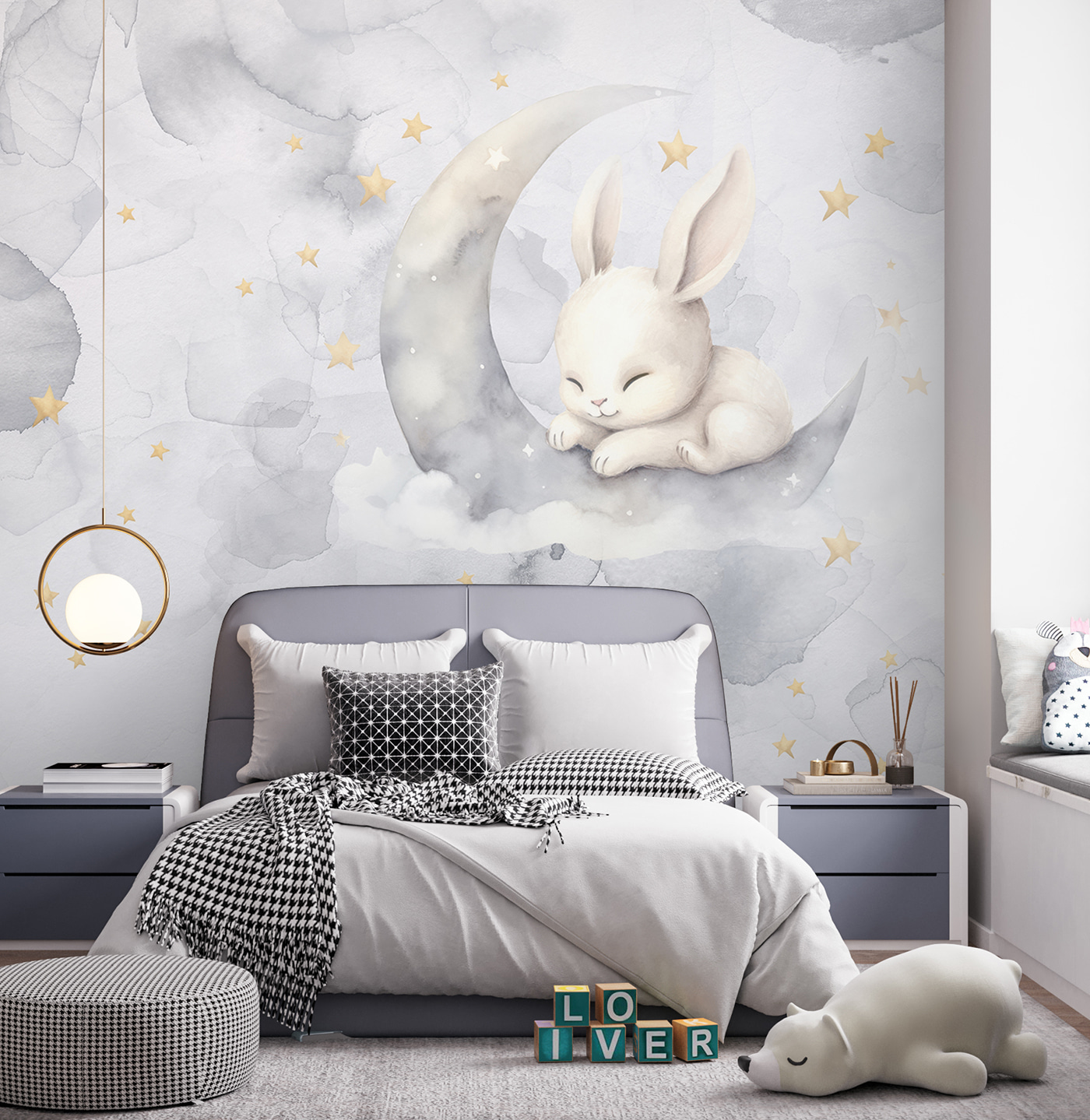 A rabbit on the moon A rabbit on the moon