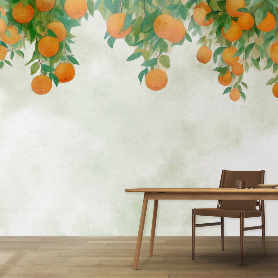 Orangen auf einem Baumzweig