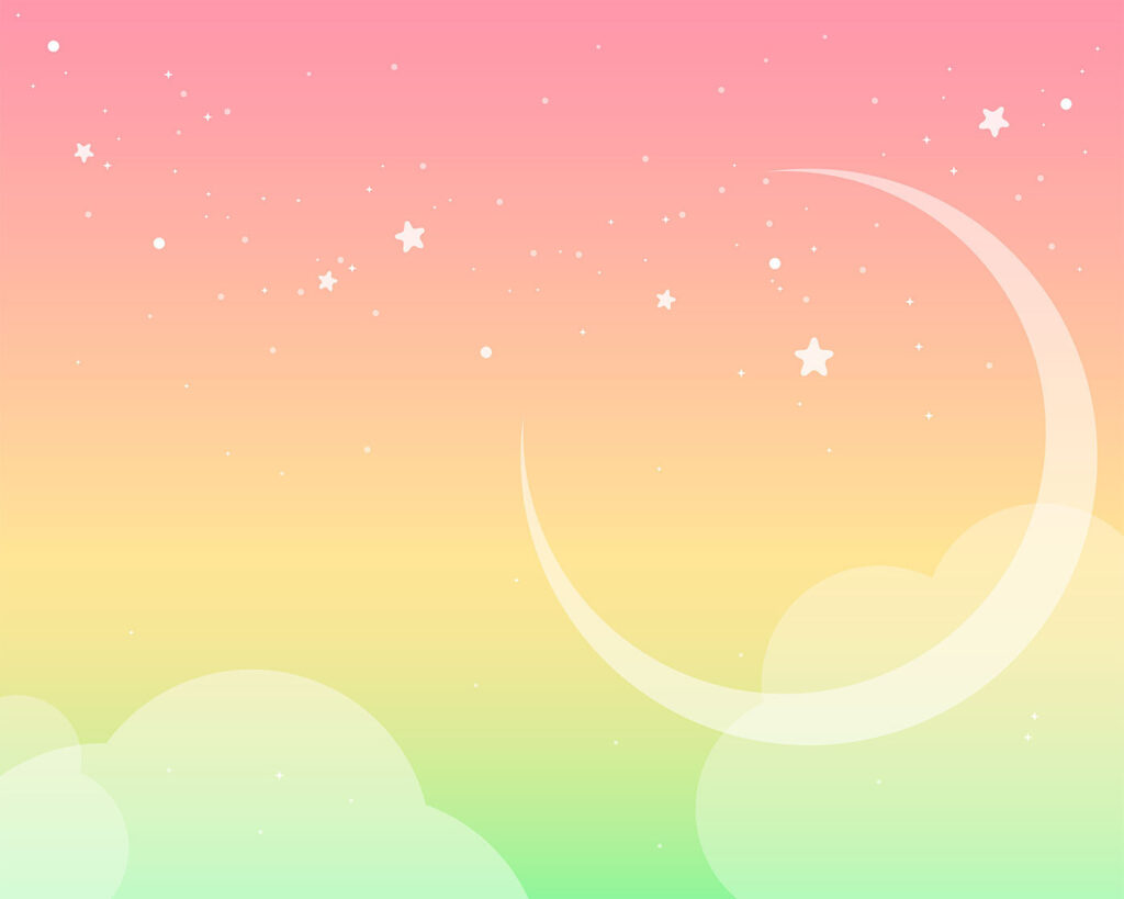 Ein Mond und Sterne am Himmel Ein Mond und Sterne am Himmel