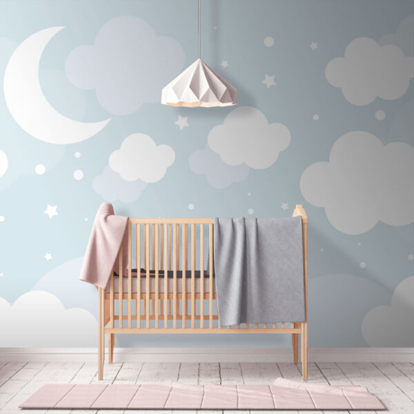 Ein Mond und Wolken am Himmel Ein Mond und Wolken am Himmel