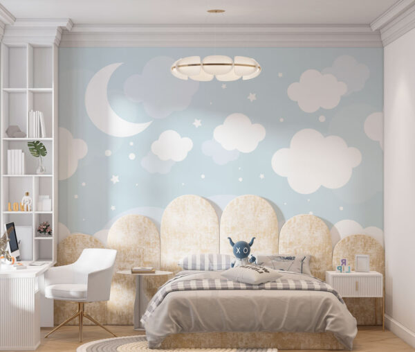 Ein Mond und Wolken am Himmel Ein Mond und Wolken am Himmel
