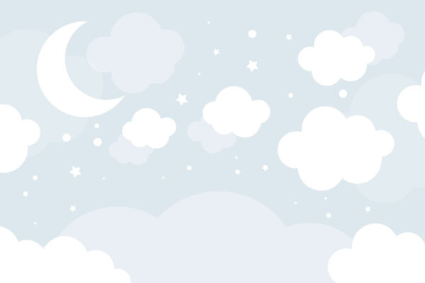 Ein Mond und Wolken am Himmel Ein Mond und Wolken am Himmel