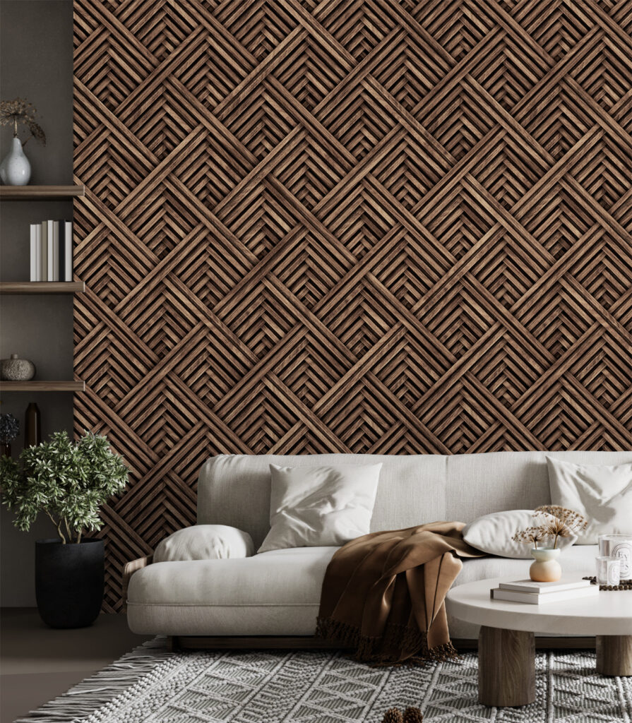 Textured woven pattern in earthy tones