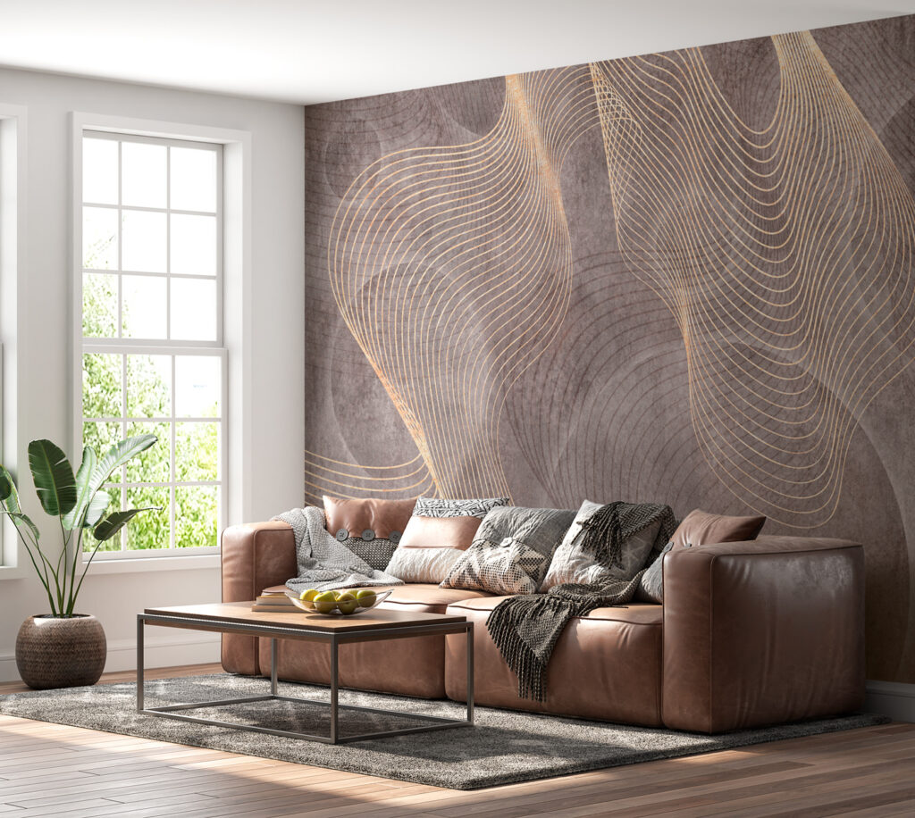 Elegant lines on textured background