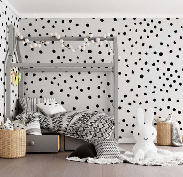 Ein schwarzer und weißer Hintergrund mit kleinen schwarzen Punkten Ein schwarzer und weißer Hintergrund mit kleinen schwarzen Punkten