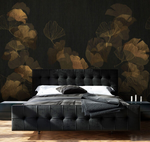 Elegante Blätter auf dunklem Hintergrund Elegante Blätter auf dunklem Hintergrund