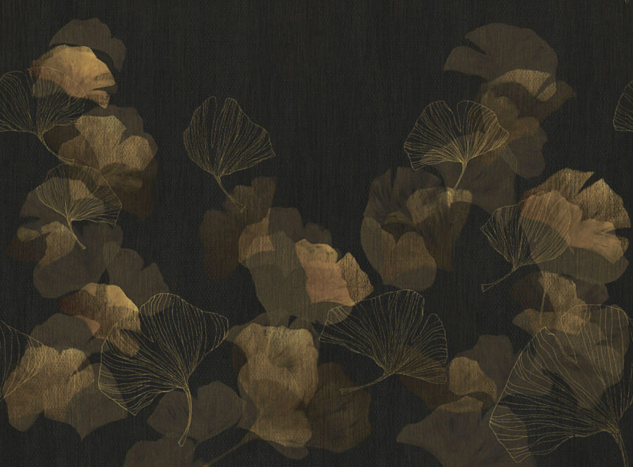 Elegante Blätter auf dunklem Hintergrund Elegante Blätter auf dunklem Hintergrund