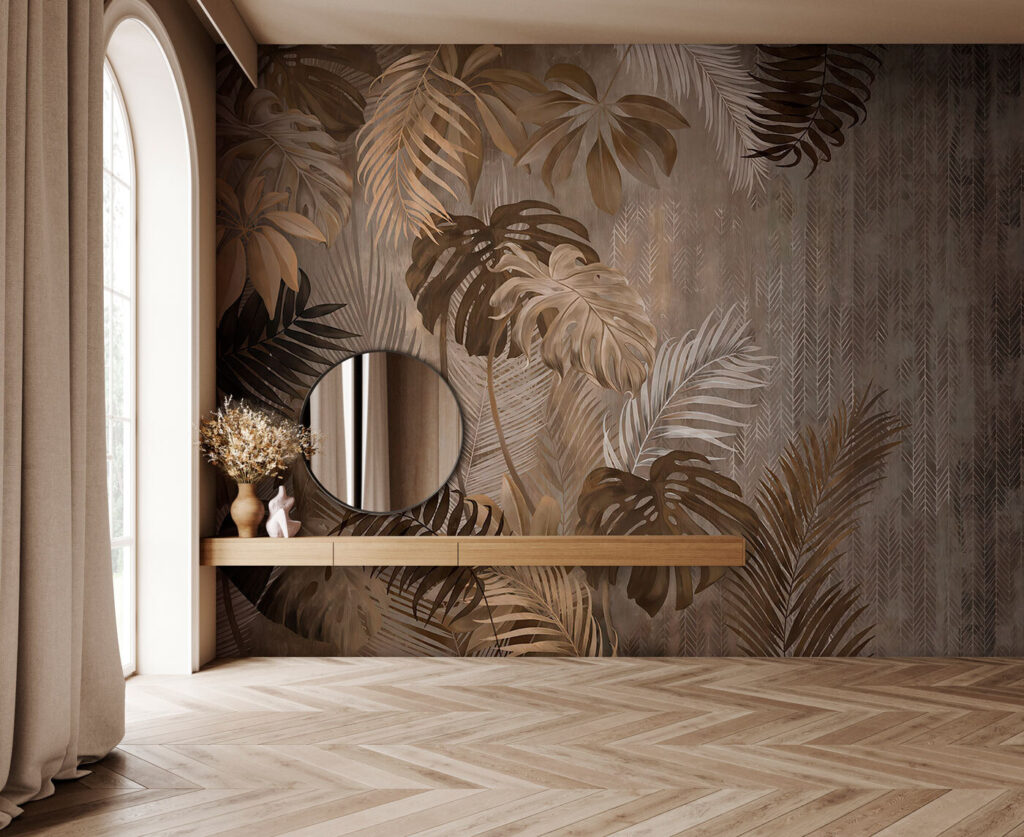 Wallpaper with leaves Wallpaper with leaves