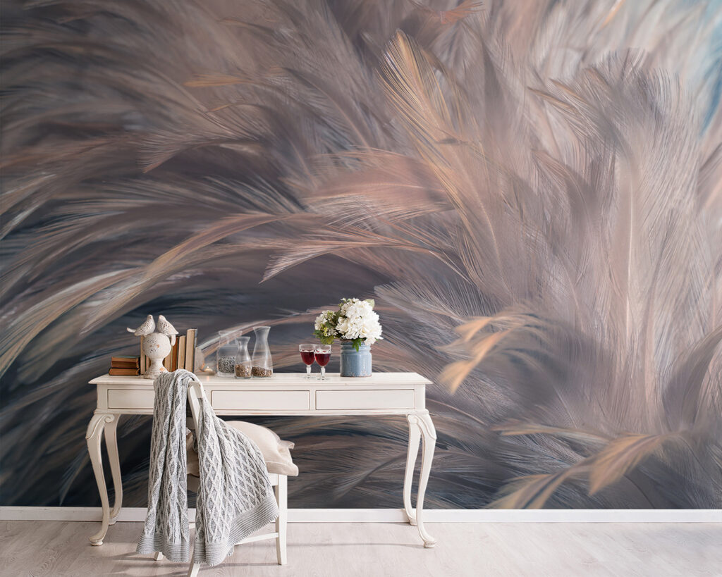 Soft and delicate feather textures