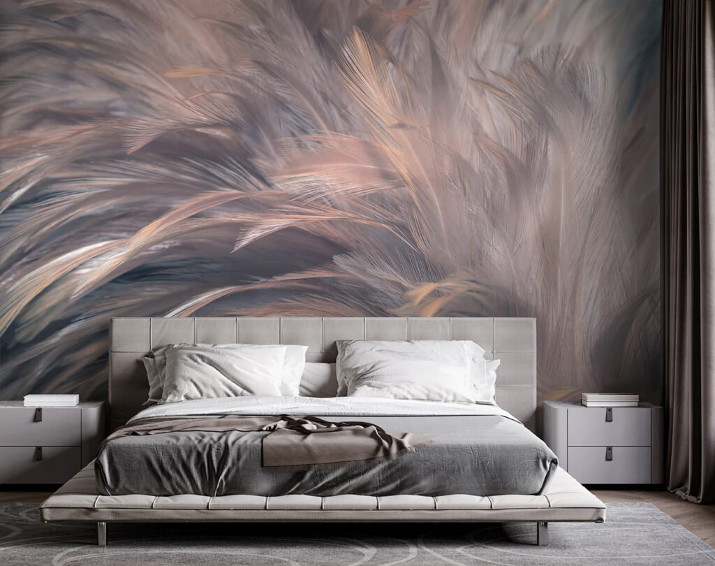 Soft and delicate feather textures