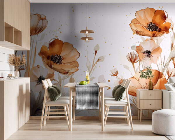 Malerei von Blumen und Blättern Malerei von Blumen und Blättern