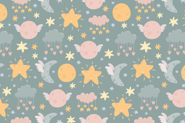Muster von Sternen und Mond Muster von Sternen und Mond