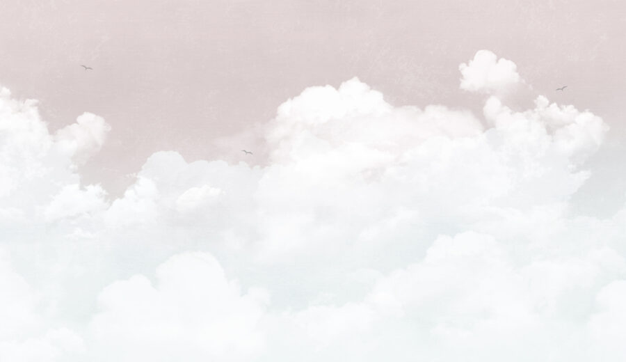 Eine weiße Wolke am Himmel