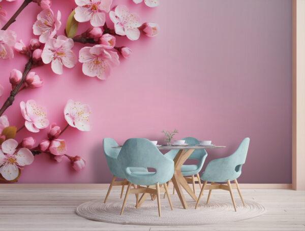 Gruppe von rosa Blumen auf einem rosa Hintergrund Gruppe von rosa Blumen auf einem rosa Hintergrund