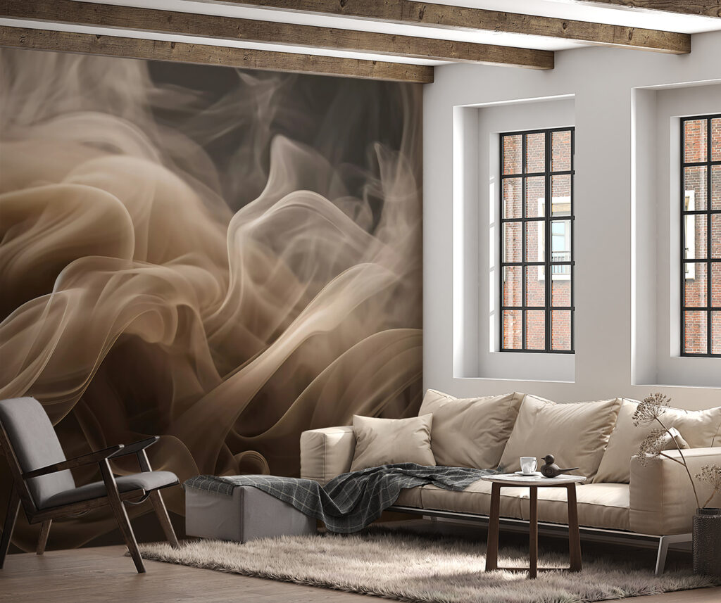 Flowing wisps of soft, muted hues
