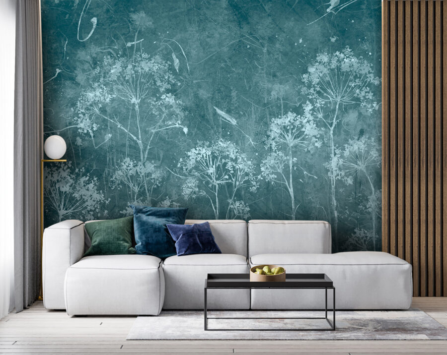 Künstlerisches Blumendesign auf strukturiertem Hintergrund