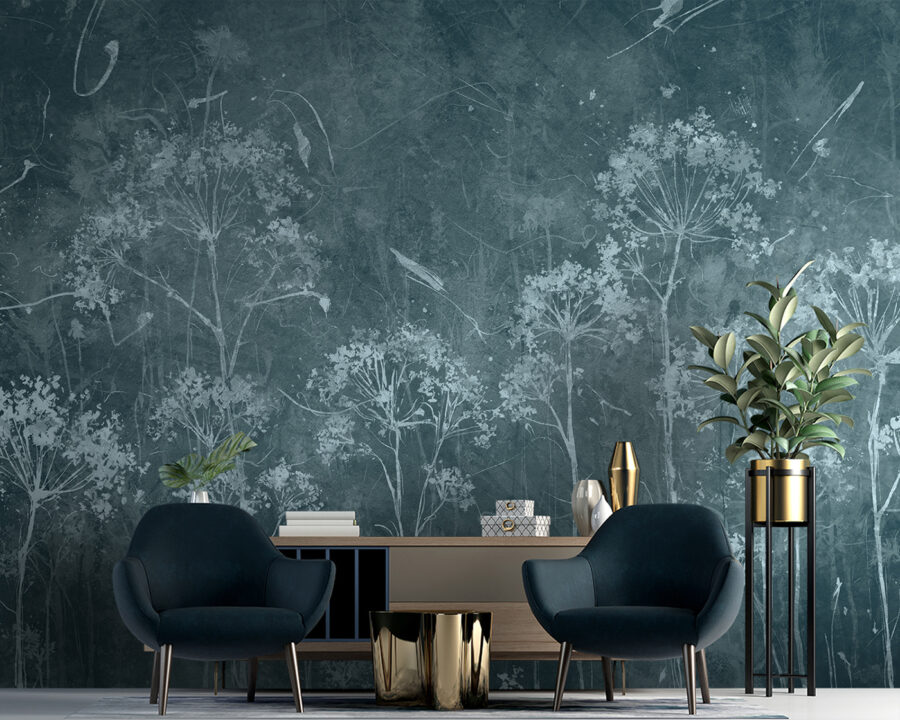 Künstlerisches Blumendesign auf strukturiertem Hintergrund