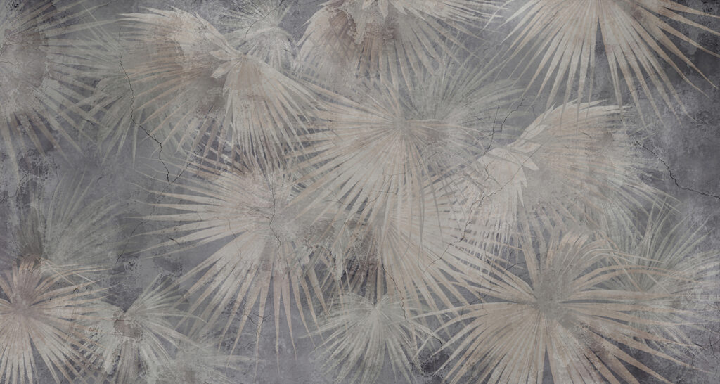 Wallpaper with palm leaves