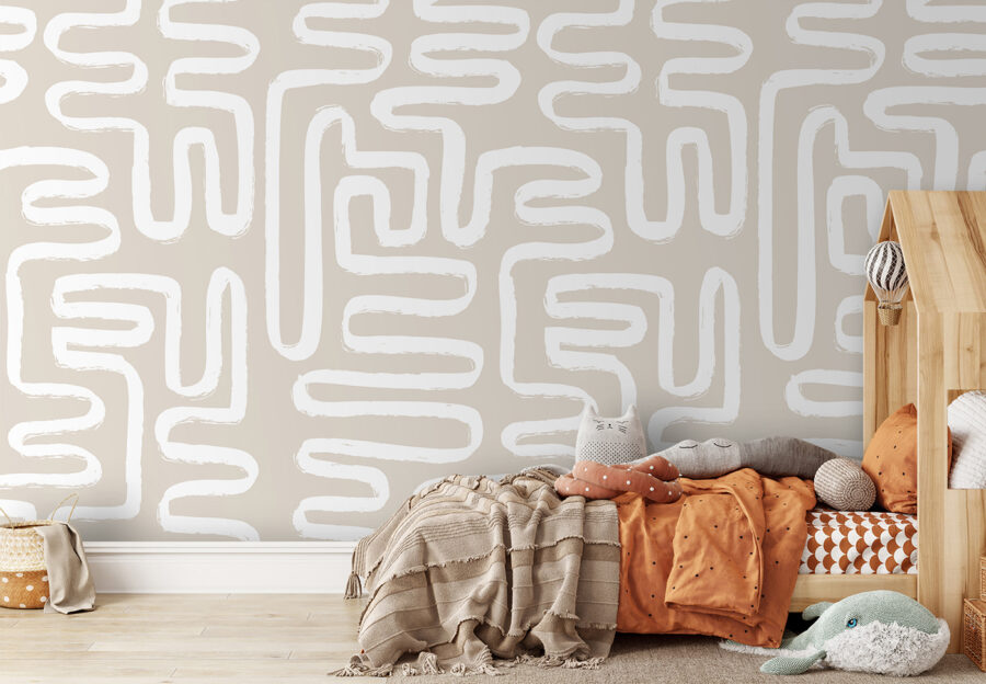 Weiße Linien auf beigem Hintergrund Weiße Linien auf beigem Hintergrund
