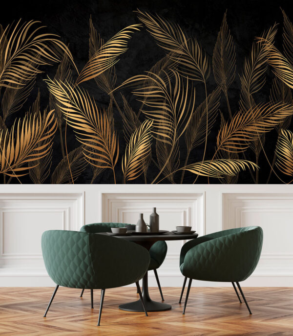 Elegantes Laub vor dunklem Hintergrund Elegantes Laub vor dunklem Hintergrund