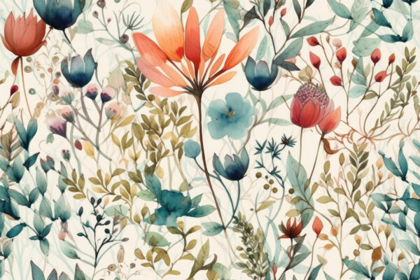 Bunte Blumen und Blätter Bunte Blumen und Blätter