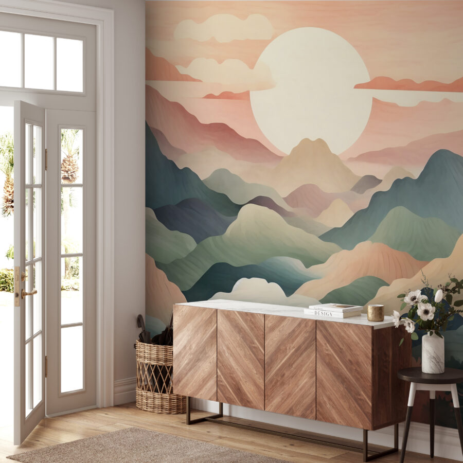 Landschaft mit Bergen und Bäumen