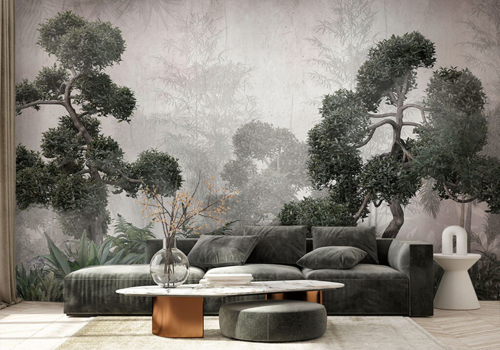 Group of trees and plants