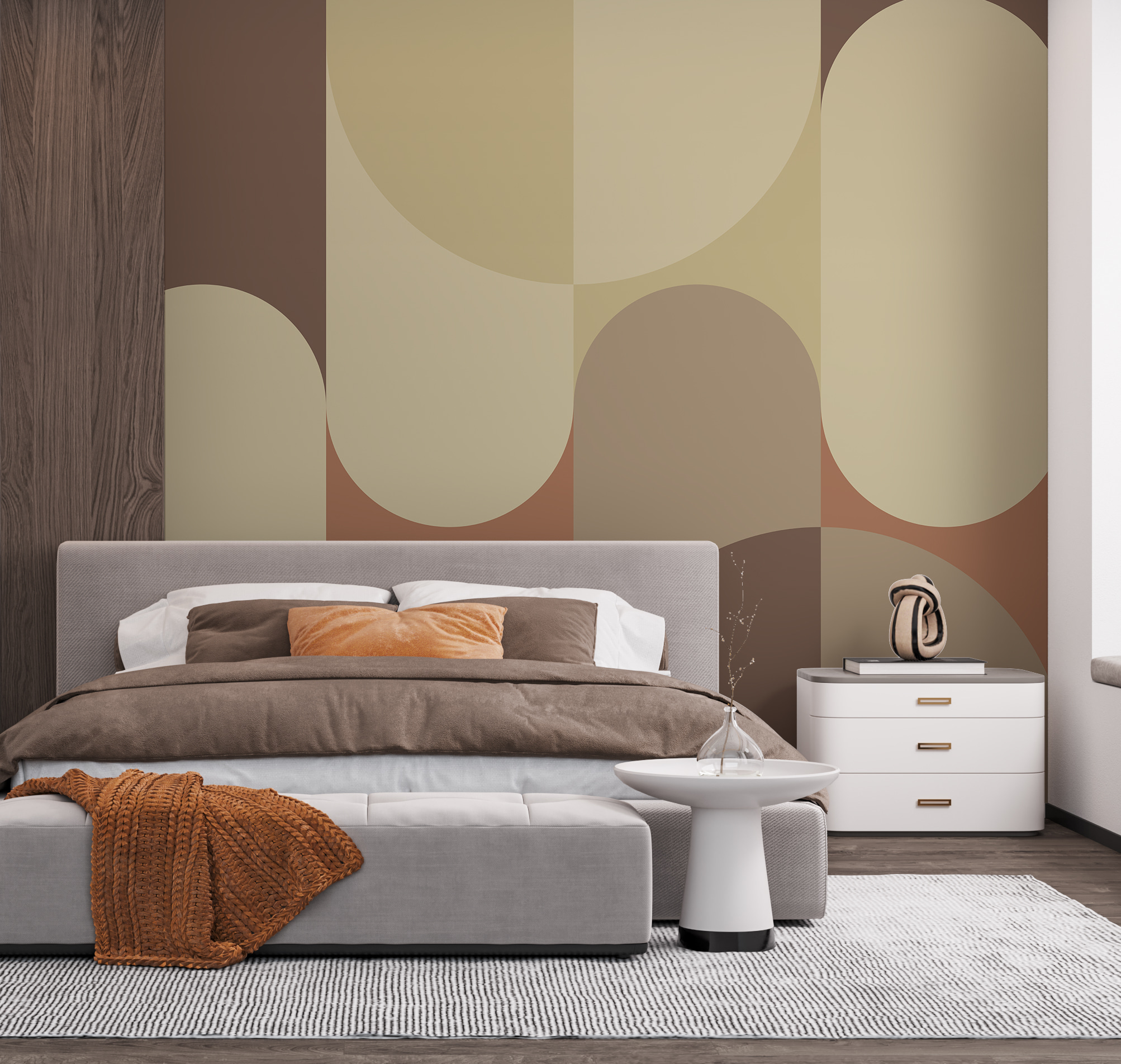 Pattern of circles and lines