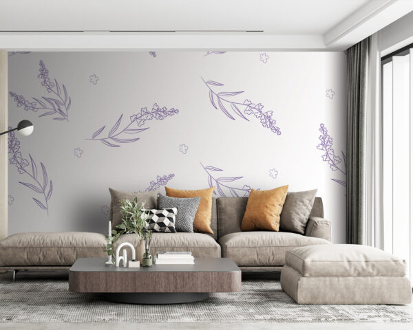 Muster aus violetten Blumen Muster aus violetten Blumen