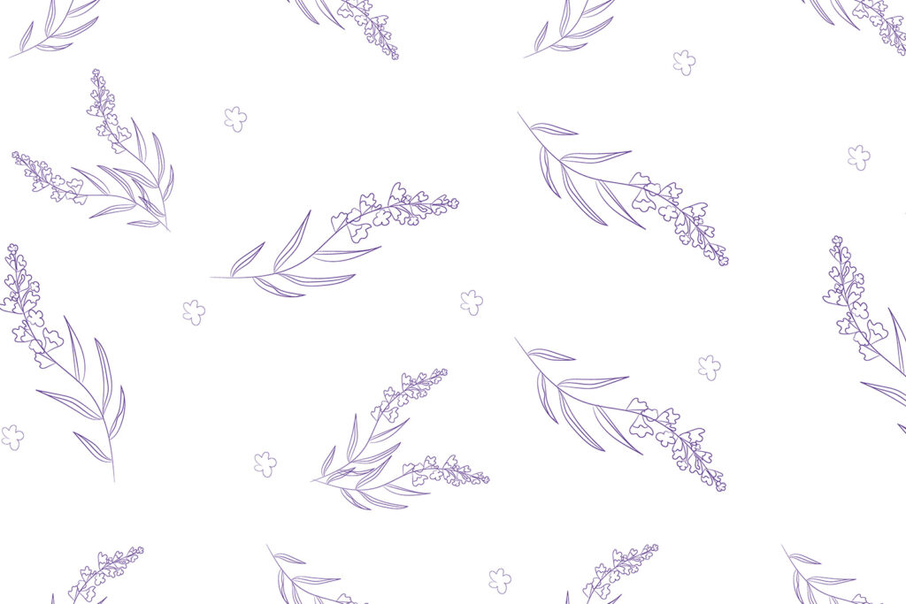 Muster aus violetten Blumen Muster aus violetten Blumen