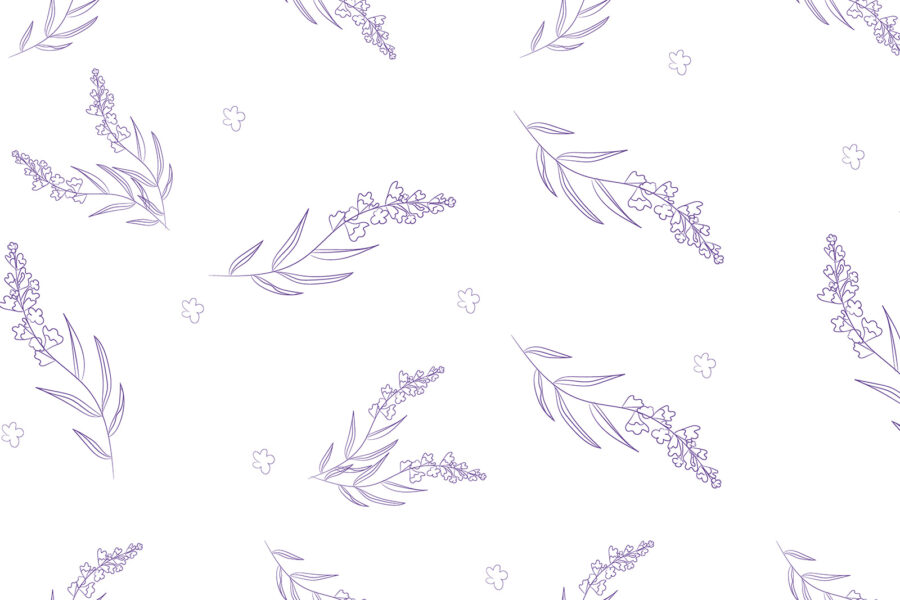 Muster aus violetten Blumen Muster aus violetten Blumen