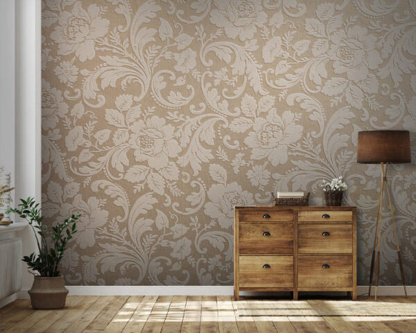 Elegantes floral gemustertes Stoffdesign Fototapeten Elegantes floral gemustertes Stoffdesign