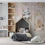 Fototapeten Gruppe von Tieren auf Schaukeln