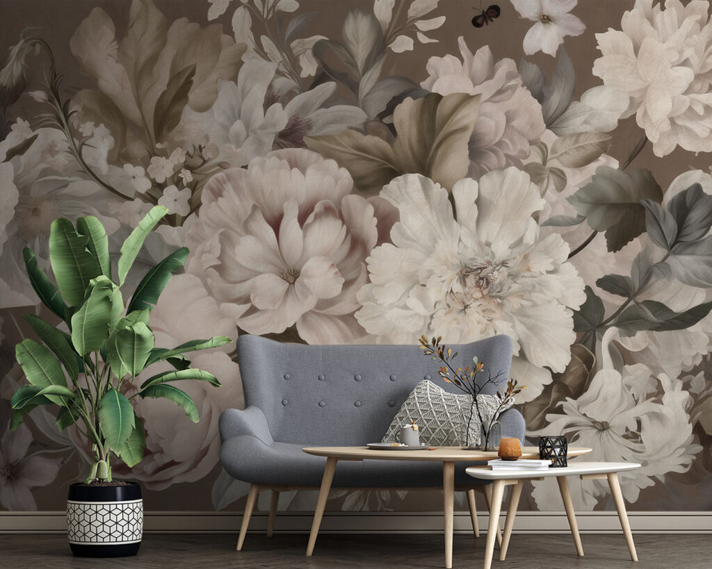Delicate blooms in soft, muted tones