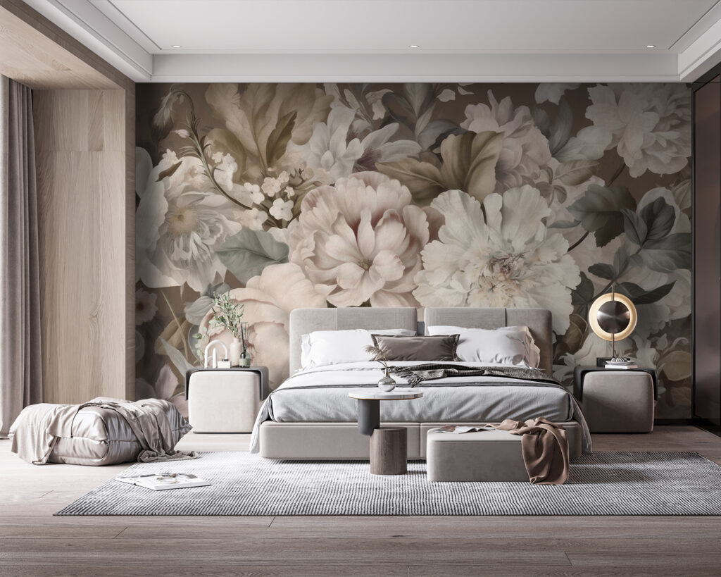 Delicate blooms in soft, muted tones