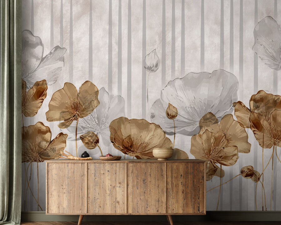Tapete mit Blumen