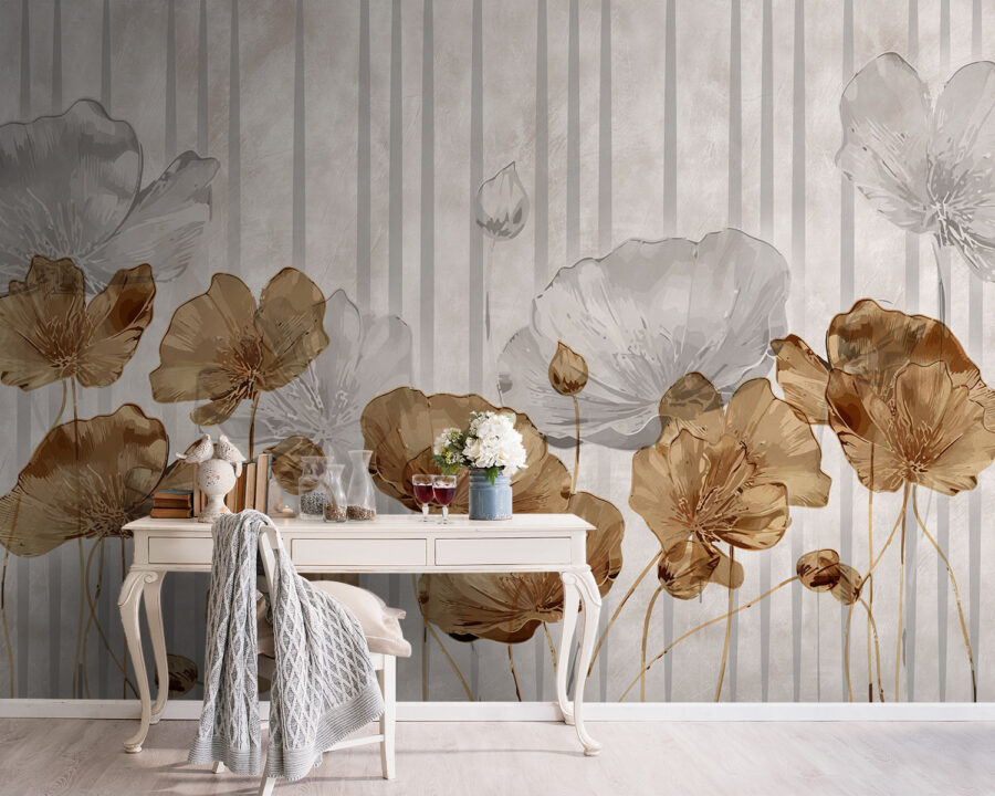 Tapete mit Blumen