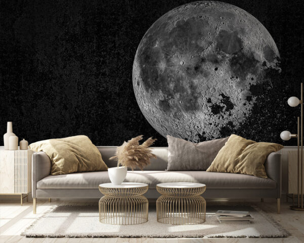Mysteriöser Mond am dunklen Himmel. Mysteriöser Mond am dunklen Himmel.