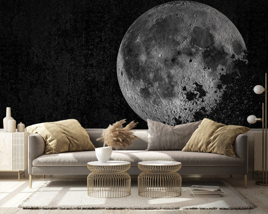 Mysteriöser Mond am dunklen Himmel. Mysteriöser Mond am dunklen Himmel.