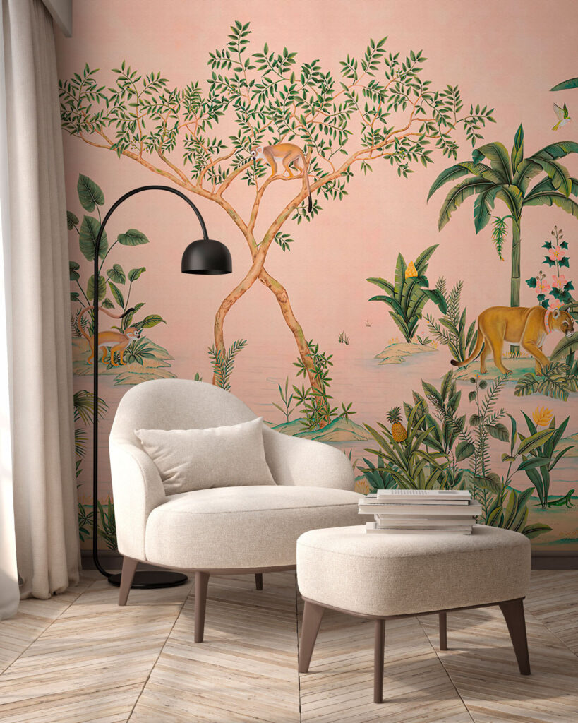 Wallpaper with animals and trees Wallpaper with animals and trees