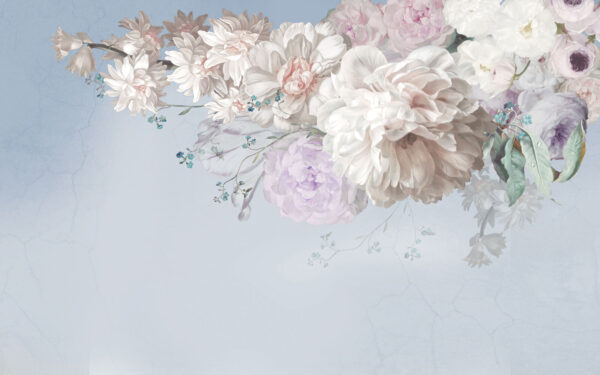 Weiße und violette Blumen Weiße und violette Blumen