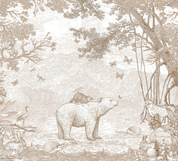 Bär und Tiere in einem Wald u95425p 600x542 - Bär und Tiere in einem Wald