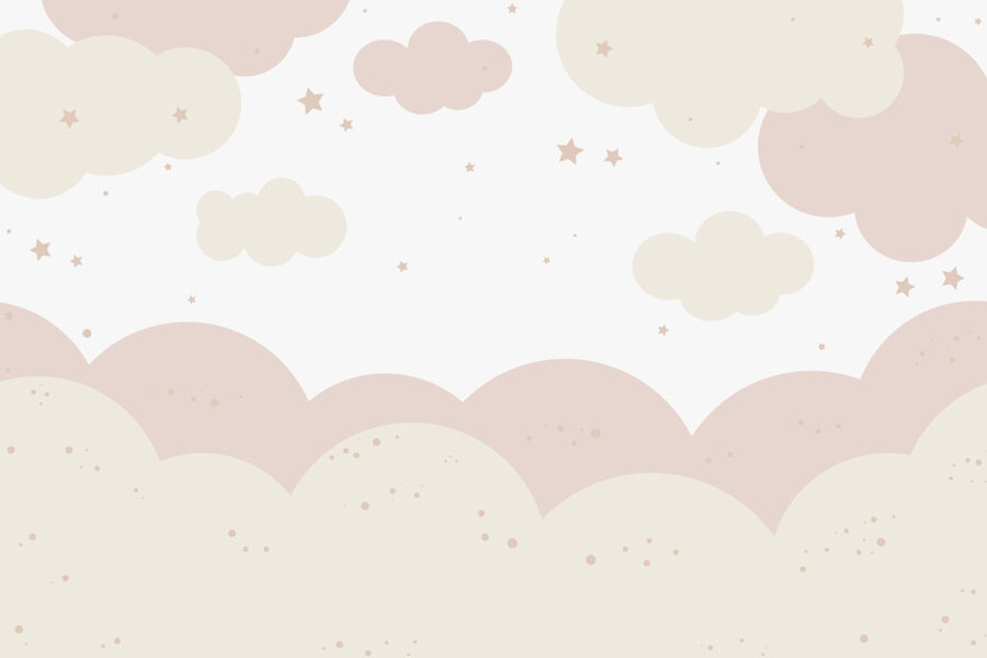 Rosa und weiße Wolken und Sterne Rosa und weiße Wolken und Sterne