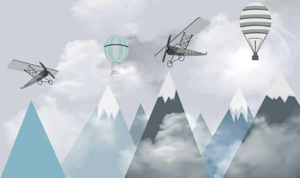 Hubschrauberflug über die Berge Hubschrauberflug über die Berge