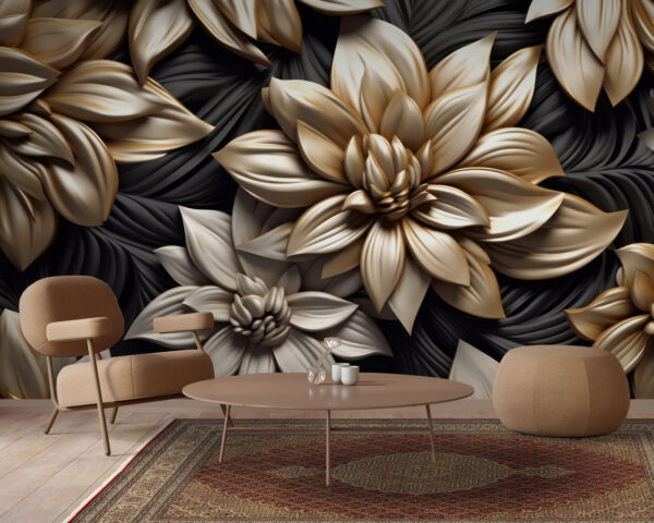 Elegantes florales Design auf dunklem Hintergrund. Elegantes florales Design auf dunklem Hintergrund.