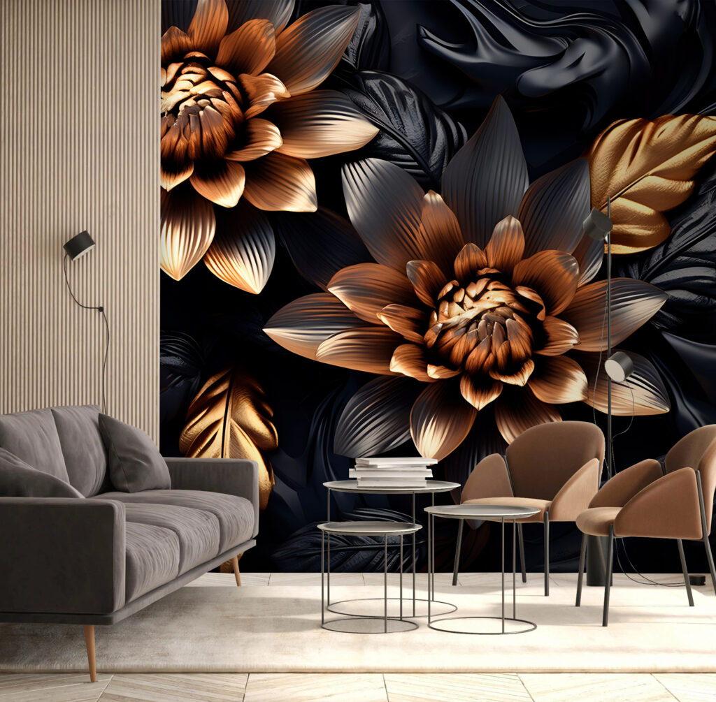 Bronze blooms in midnight shadows Bronze blooms in midnight shadows