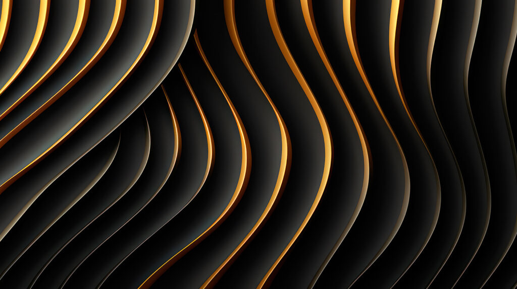 Schwarze und orangefarbene Wellenlinien Schwarze und orangefarbene Wellenlinien
